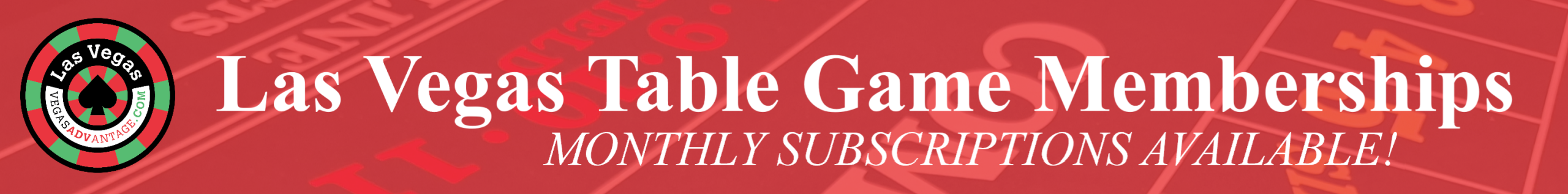 Banner advertising Las Vegas Table Game Memberships on Patreon